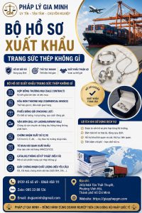 Bộ hồ sơ xuất khẩu trang sức thép không gỉ