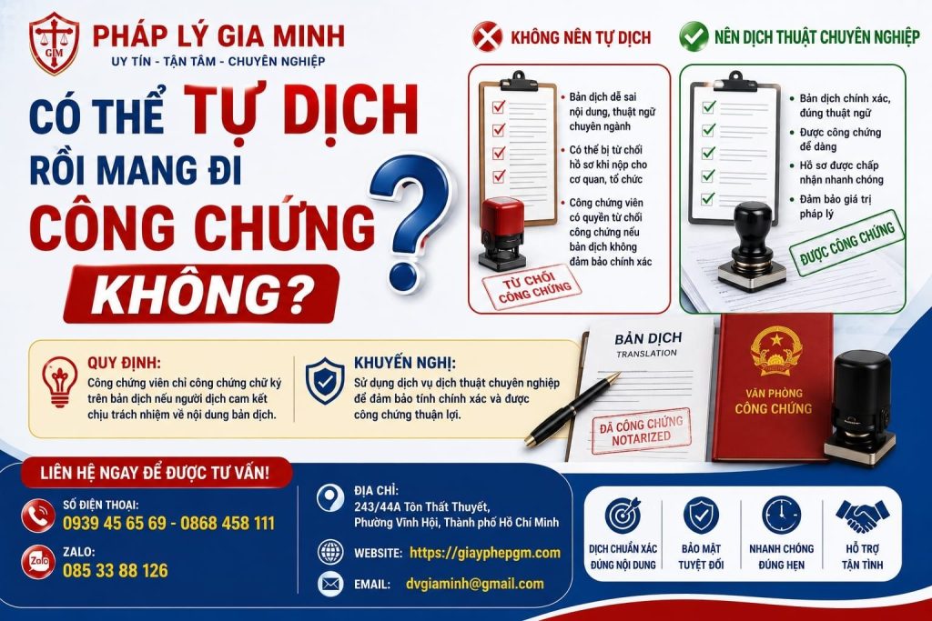 Có Thế Tự Dịch Rồi Mang Đi Công Chứng Không