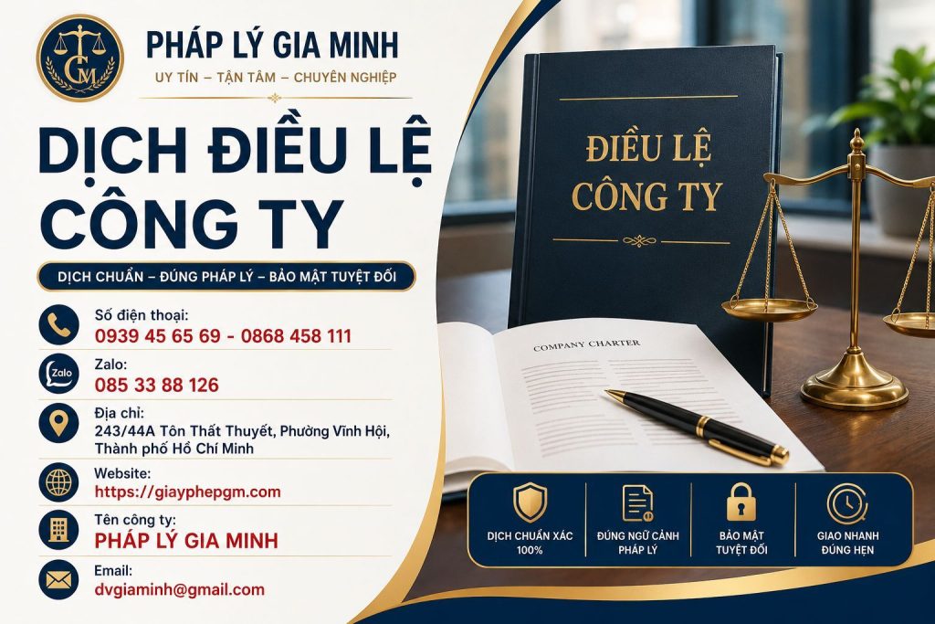 Dịch Điều Lệ Công Ty