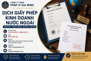 Dịch Giấy Phép Kinh Doanh Nước Ngoài