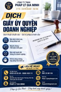 Dịch Giấy Ủy Quyền Doanh Nghiệp