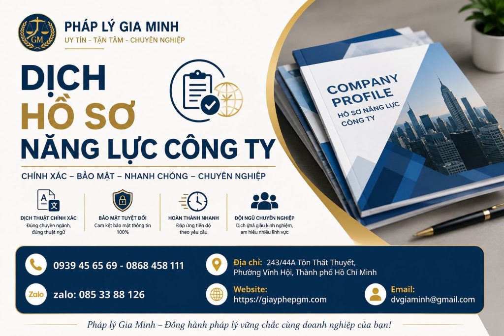 Dịch Hồ Sơ Năng Lực Công Ty
