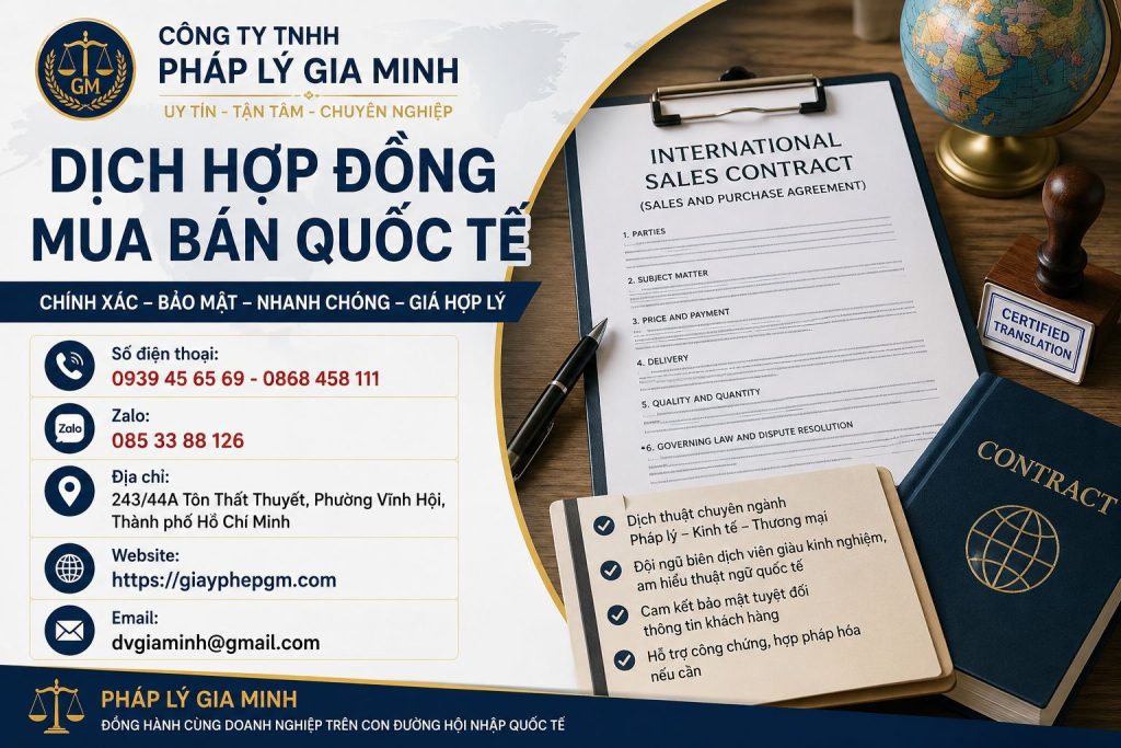 Dịch Hợp Đồng Mua Bán Quốc Tế