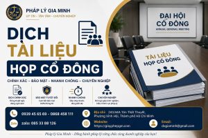 Dịch Tài Liệu Họp Cổ Đông