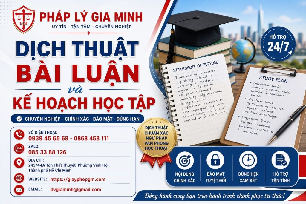 Dịch Thuật Bài Luận Và Kế Hoạch Học Tập