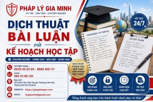 Dịch Thuật Bài Luận Và Kế Hoạch Học Tập