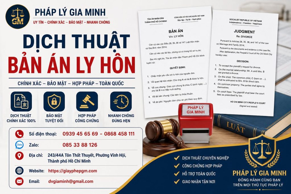 Dịch thuật bản án ly hôn