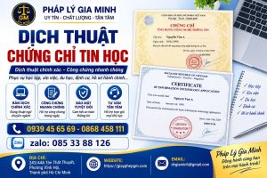 Dịch thuật chứng chỉ tin học
