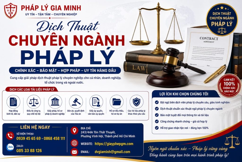 Dịch Thuật Chuyên Ngành Pháp Lý