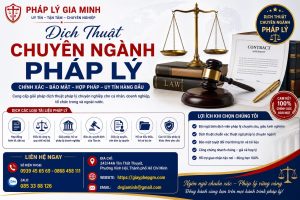 Dịch Thuật Chuyên Ngành Pháp Lý