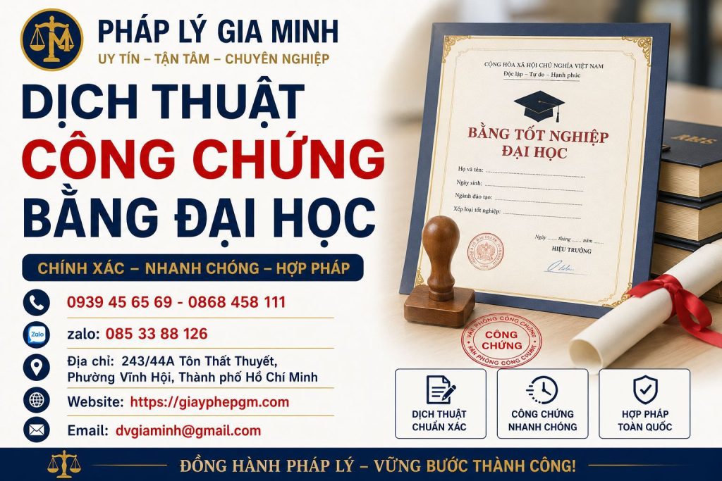 Dịch thuật công chứng bằng đại học