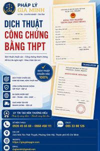 Dịch thuật công chứng bằng THPT