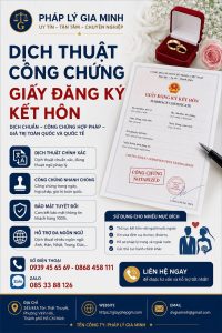 Dịch thuật công chứng giấy đăng ký kết hôn