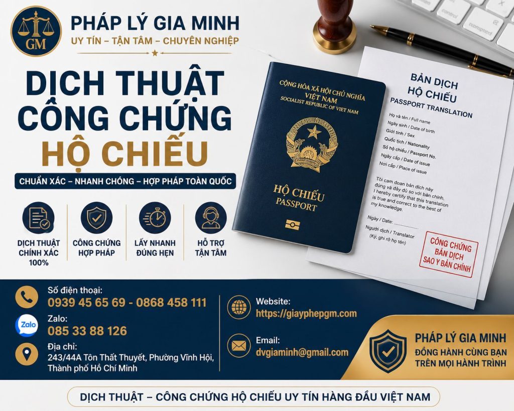 Dịch thuật công chứng hộ chiếu