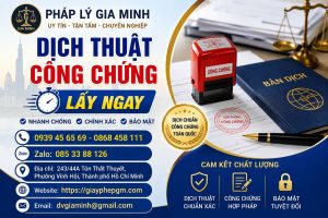 Dịch thuật công chứng lấy ngay