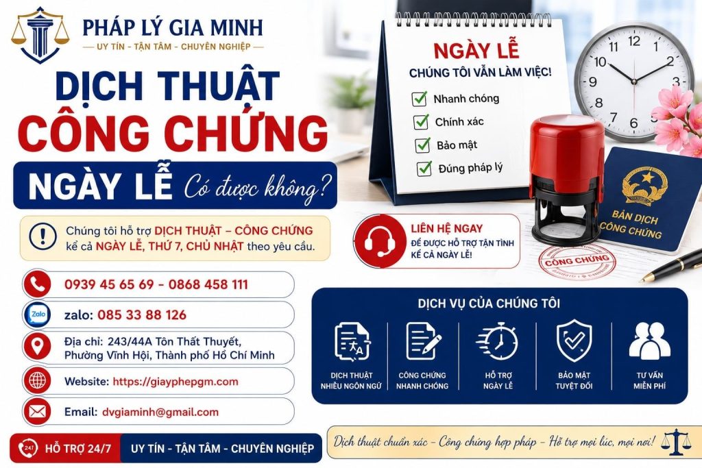 Dịch Thuật Công Chứng Ngày Lễ Có Được Không