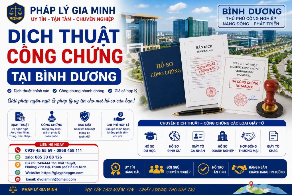 Dịch Thuật Công Chứng Tài Bình Dương