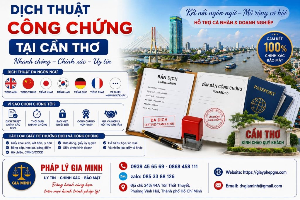 Dịch Thuật Công Chứng Tài Cần Thơ