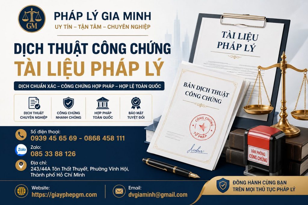 Dịch thuật công chứng tài liệu pháp lý
