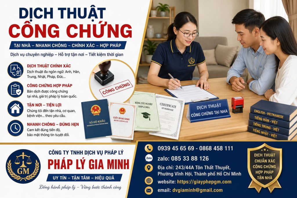 Dịch thuật công chứng tại nhà