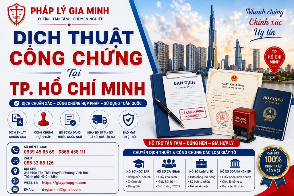 Dịch Thuật Công Chứng Tài TPHCM