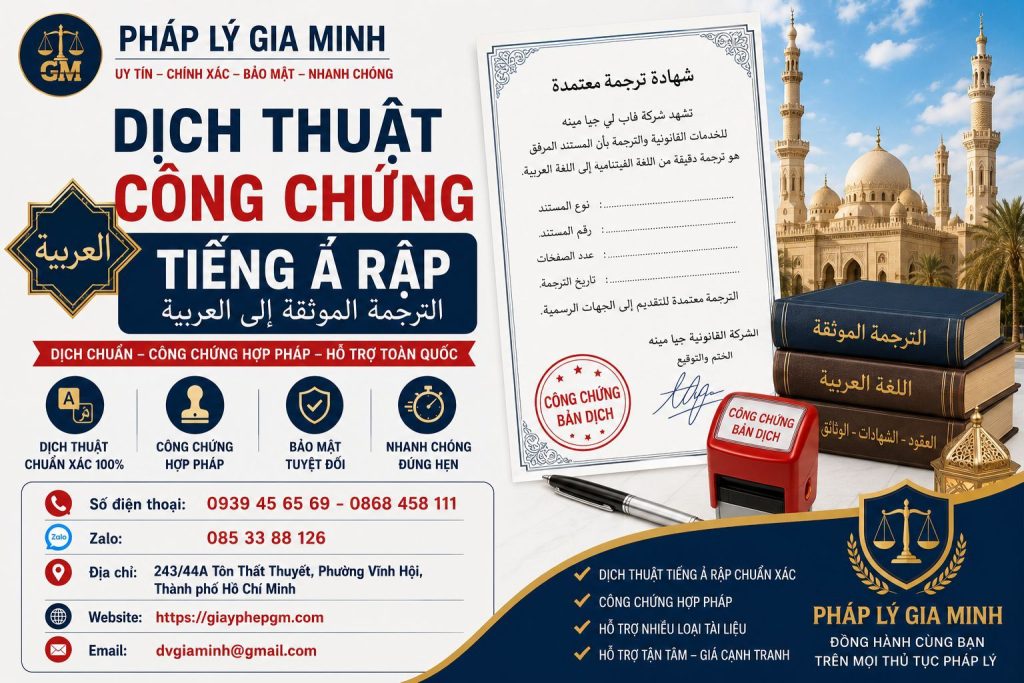Dịch thuật công chứng tiếng Ả Rập