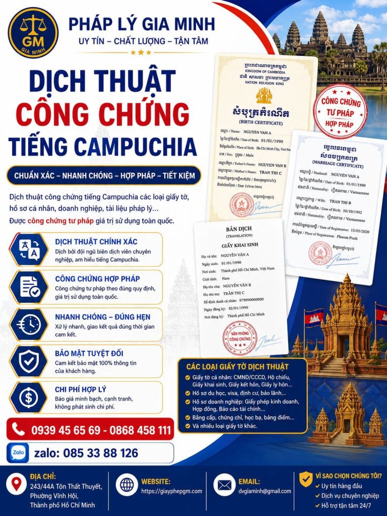 Dịch thuật công chứng tiếng Campuchia