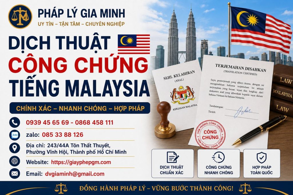 Dịch thuật công chứng tiếng Malaysia