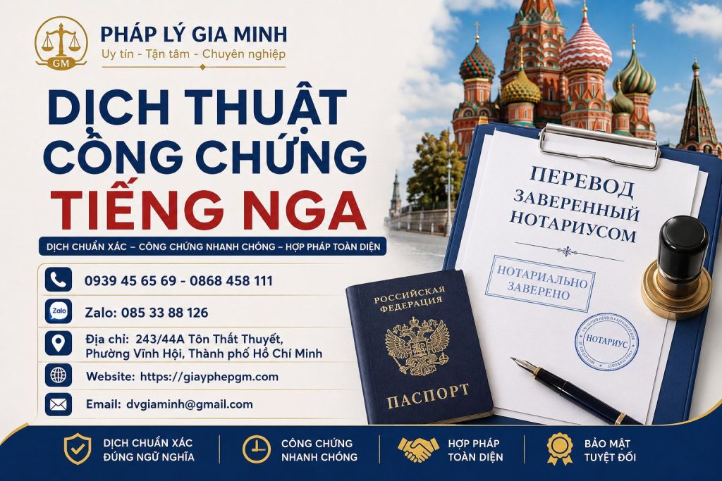 Dịch thuật công chứng tiếng Nga