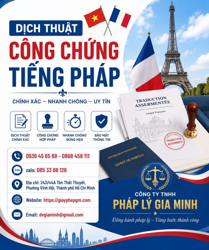 Dịch thuật công chứng tiếng Pháp