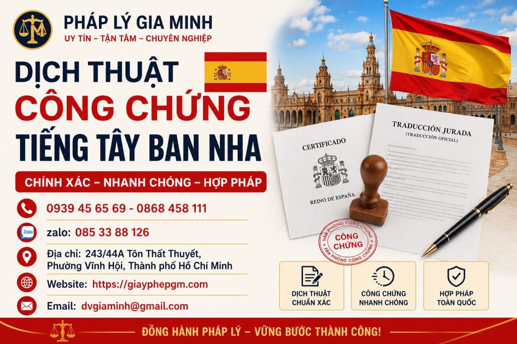 Dịch thuật công chứng tiếng Tây Ban Nha