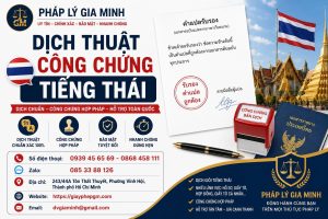 Dịch thuật công chứng tiếng Thái