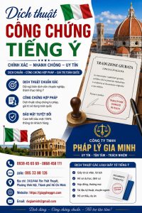 Dịch thuật công chứng tiếng Ý