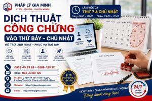 Dịch Thuật Công Chứng Vào Thư Bảy Chủ Nhật