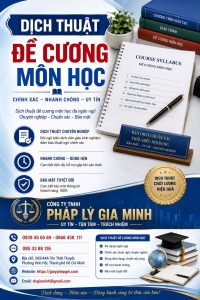 Dịch thuật đề cương môn học
