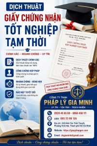 Dịch thuật giấy chứng nhận tốt nghiệp tạm thời