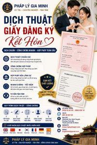 Dịch Thuật Giấy Đăng Ký Kết Hôn