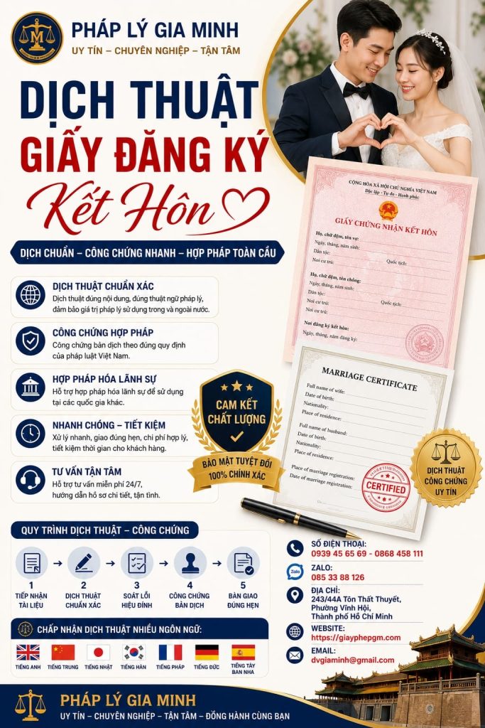 Dịch Thuật Giấy Đăng Ký Kết Hôn