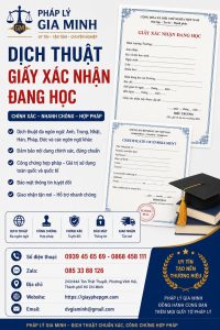 Dịch thuật giấy xác nhận đang học