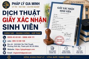 Dịch thuật giấy xác nhận sinh viên