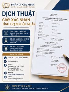 Dịch thuật giấy xác nhận tình trạng hôn nhân
