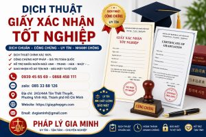 Dịch thuật giấy xác nhận tốt nghiệp