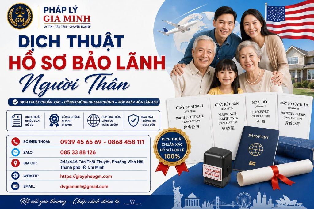 Dịch Thuật Hồ Sơ Bảo Lãnh Người Thân