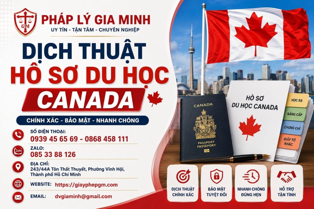 Dịch Thuật Hồ Sơ Du Học Canada