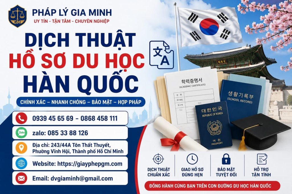 Dịch Thuật Hồ Sơ Du Học Hàn Quốc