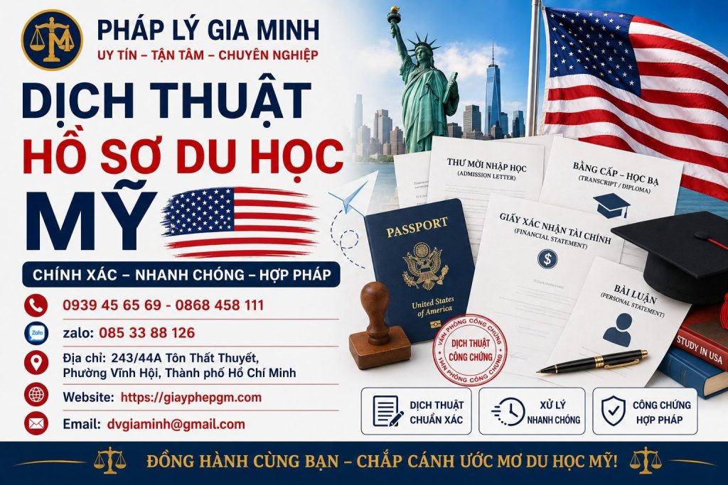 Dịch Thuật Hồ Sơ Du Học Mỹ