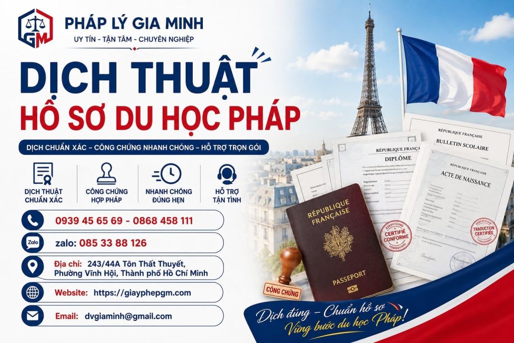 Dịch Thuật Hồ Sơ Du Học Pháp