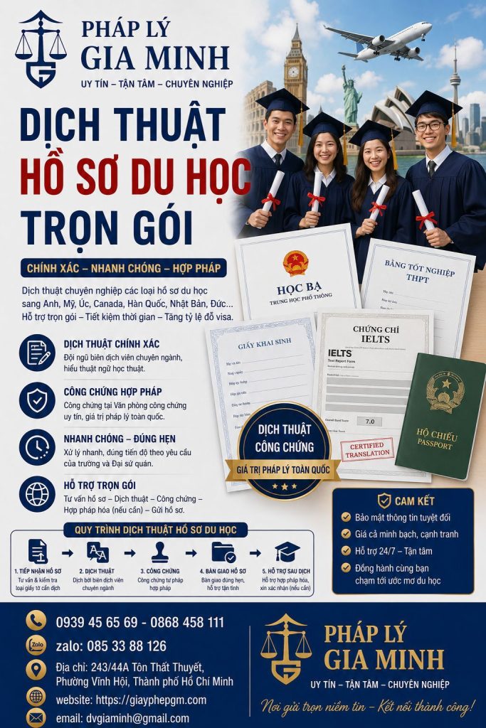 Dịch Thuật Hồ Sơ Du Học Trọn Gói