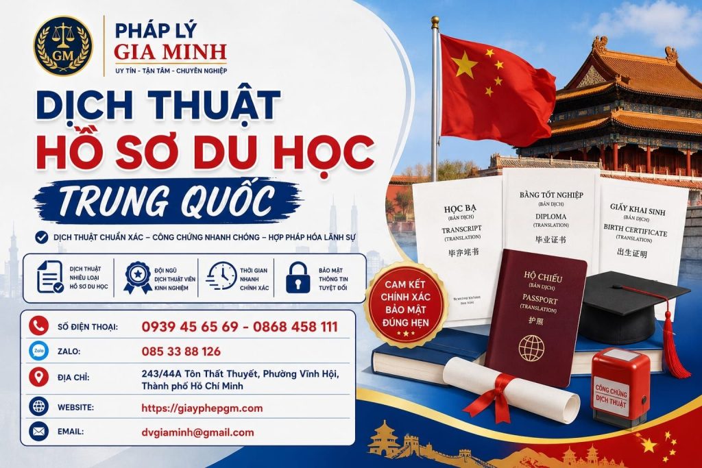 Dịch Thuật Hồ Sơ Du Học Trung Quốc