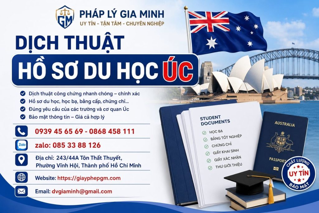 Dịch Thuật Hồ Sơ Du Học Úc